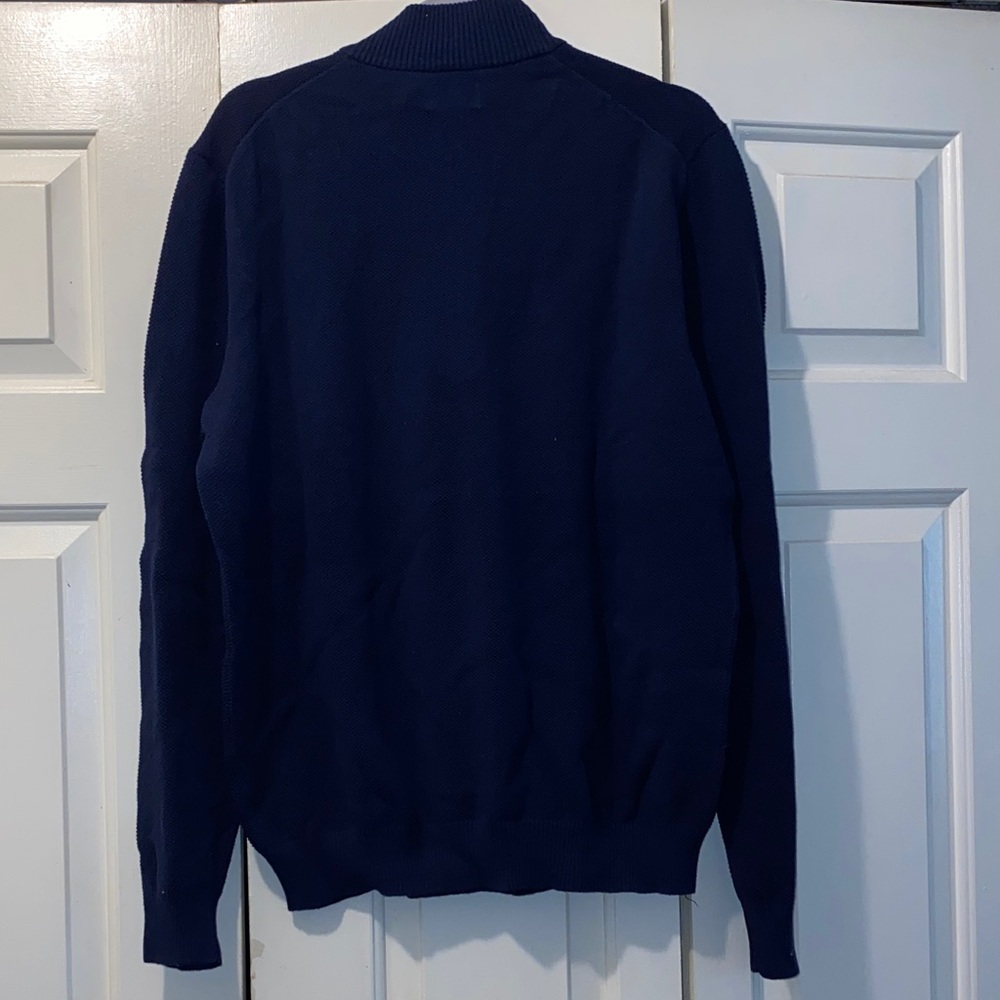 Club Room Men's Navy Zip-Up Sweater - Picture 2 of 4